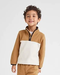 Toddler Boys Colorblock Microfleece Half Zip Pullover