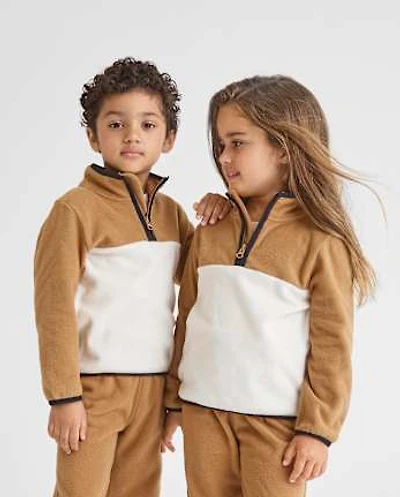 Toddler Boys Colorblock Microfleece Half Zip Pullover