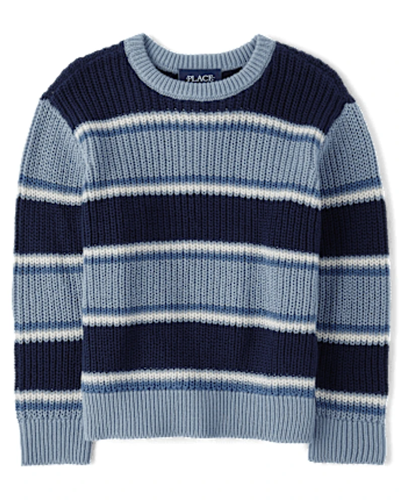 Baby And Toddler Boys Striped Chunky Sweater