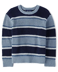 Baby And Toddler Boys Striped Chunky Sweater