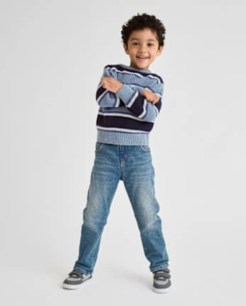 Baby And Toddler Boys Striped Chunky Sweater