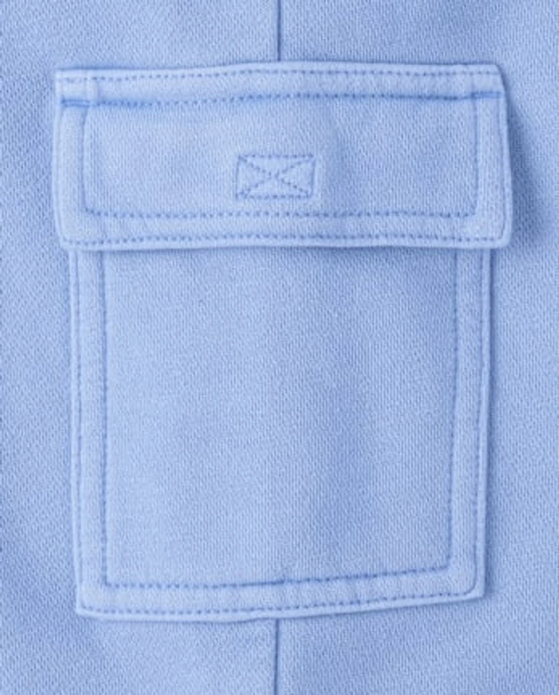 Baby And Toddler Garment Dyed Premium Fleece Cargo Lounge Pants