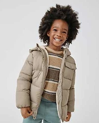 Baby And Toddler Hooded Heavyweight Faux Fur Lined Puffer Jacket