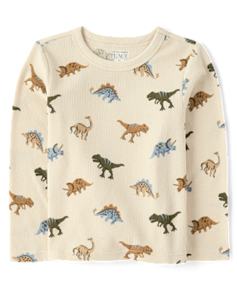 Baby And Toddler Boys Print Thermal Top