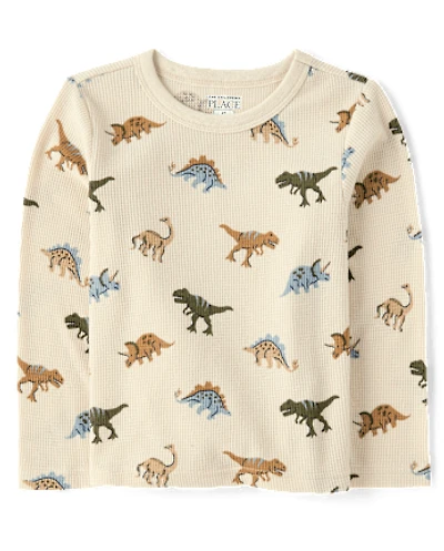 Baby And Toddler Boys Print Thermal Top