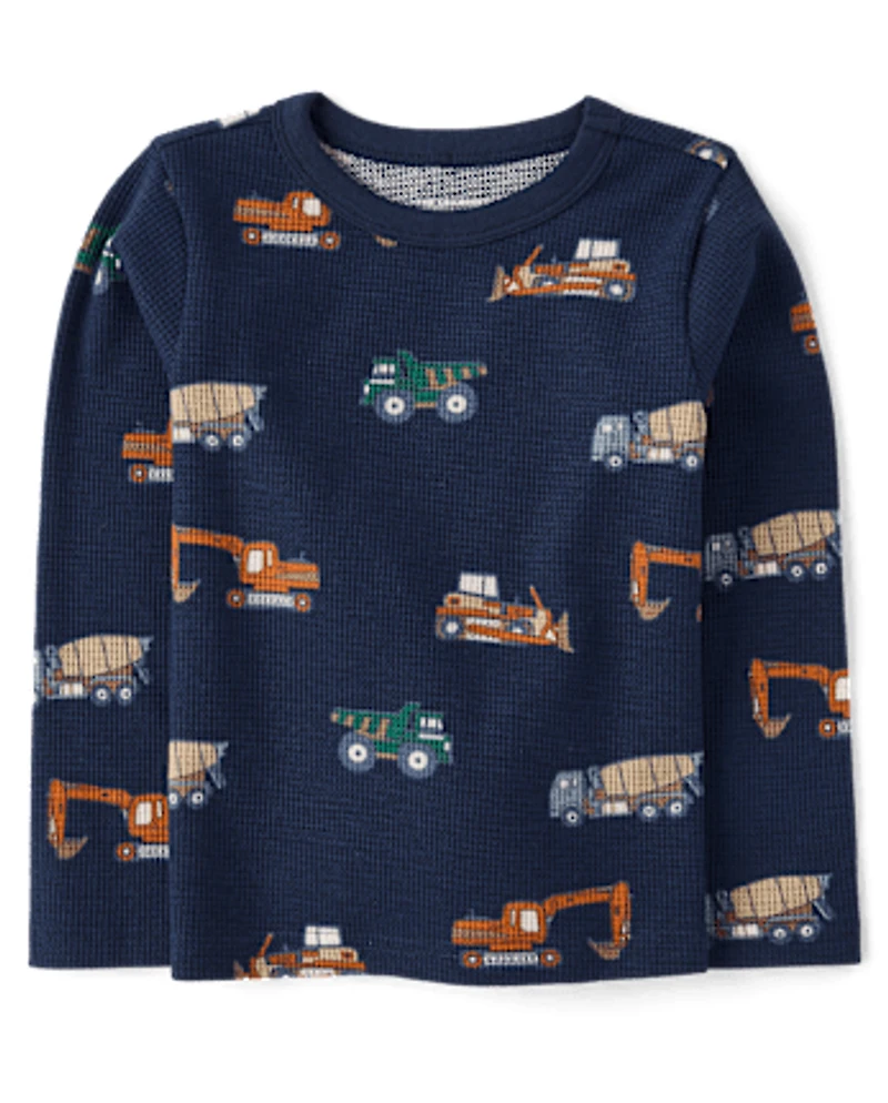 Baby And Toddler Boys Print Thermal Top