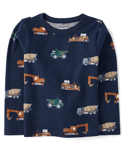 Baby And Toddler Boys Print Thermal Top