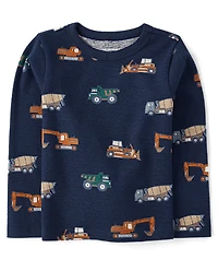 Baby And Toddler Boys Print Thermal Top