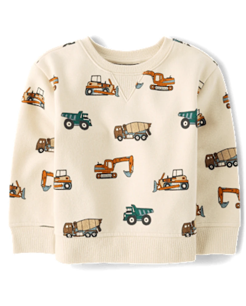 Baby And Toddler Boys Print Premium Fleece Sweatshirt