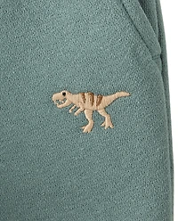 Baby And Toddler Boys Embroidered Premium Fleece Wide Leg Sweatpants