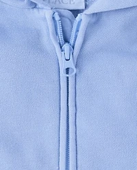 Baby And Toddler Garment Dyed Premium Fleece Zip Up Hoodie