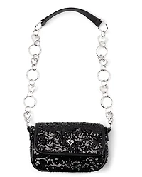 Girls Sequin Heart Chain Bag