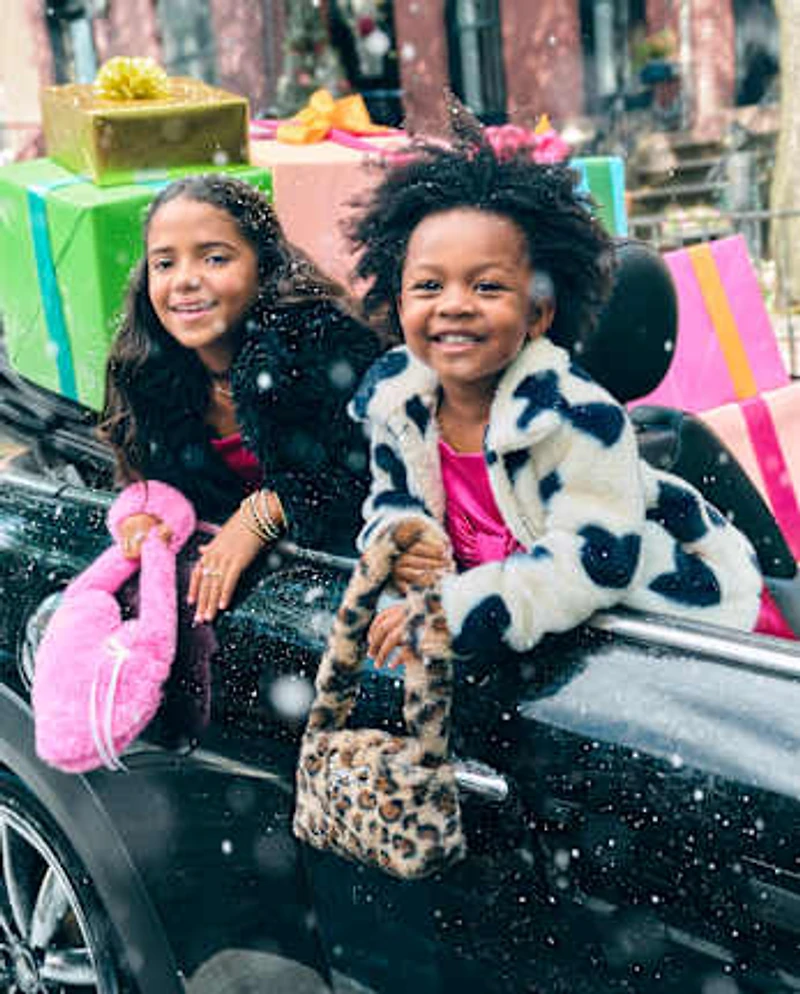 Sac à bandoulière léopard avec nœud en strass pour fille