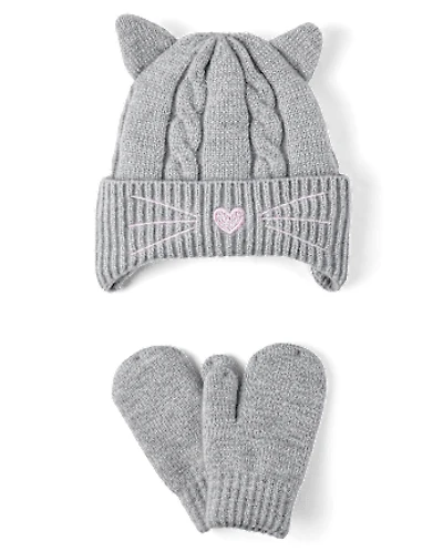 Toddler Girls Cat 2-Piece Cold Weather Set