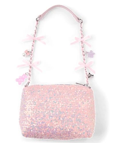 Sac à breloques à paillettes pour filles