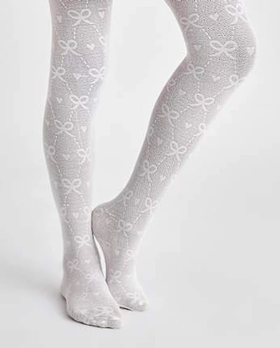 Girls Bow Microfiber Tights