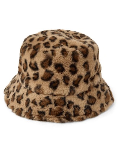 Girls Faux Fur Bucket Hat