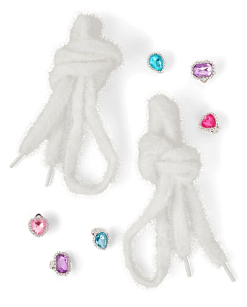 Girls Jeweled Shoe Charm 8-Pack