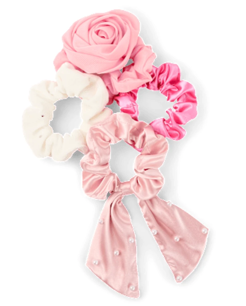 Lot de 4 chouchous rosettes pour filles