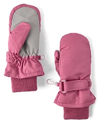 Toddler Girls Print Ski Mittens