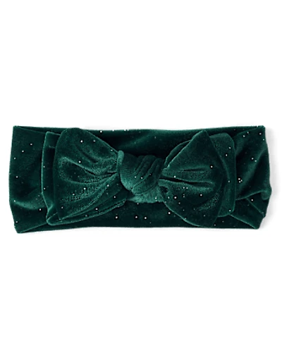 Baby Girls Velour Bow Headwrap
