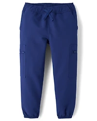 Boys Zip Cargo Cozy Tech Pull On Jogger Pants