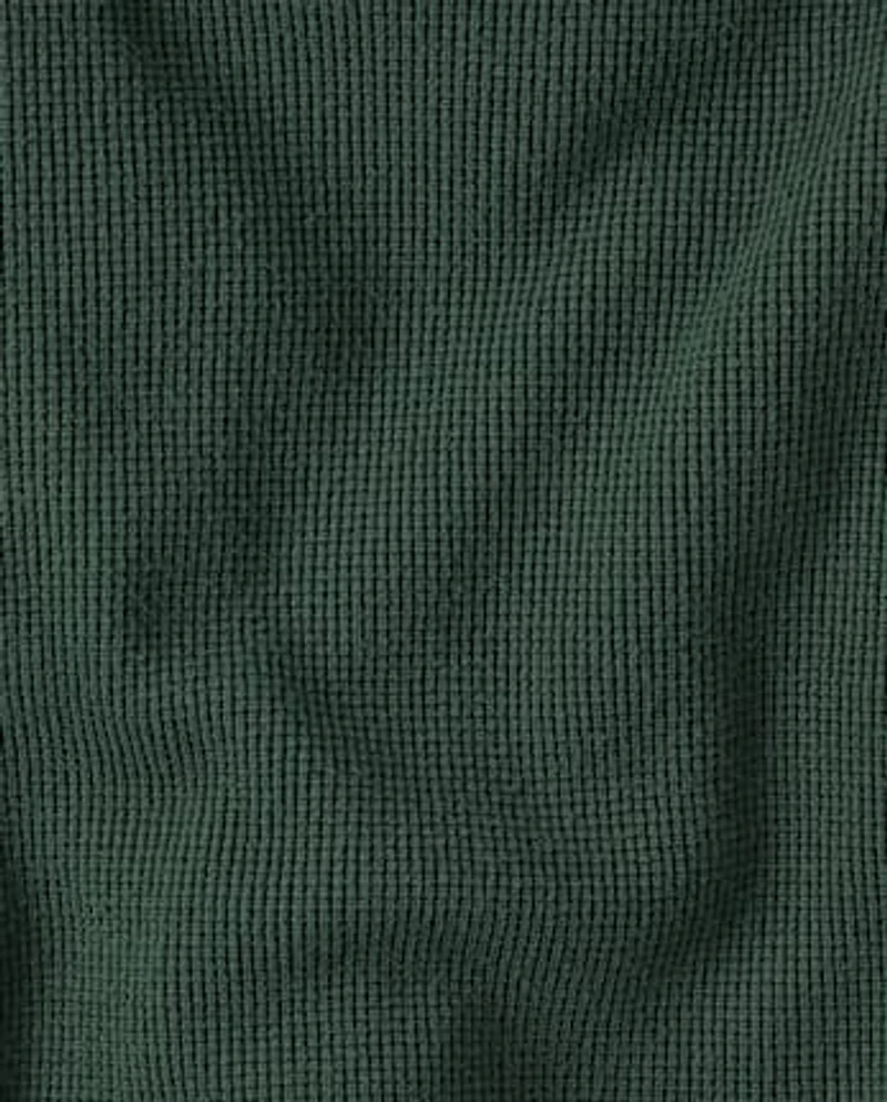 Kids Plush Winter Waffle Thermal Hoodie