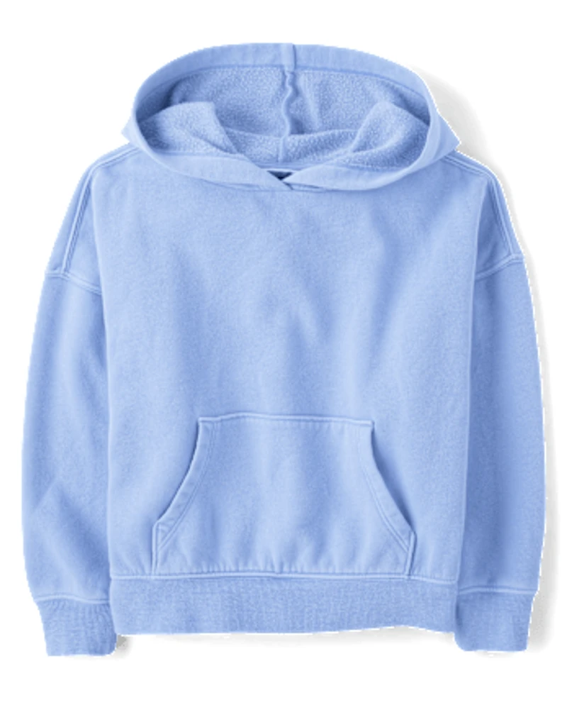 Kids Garment Dyed Premium Fleece Hoodie