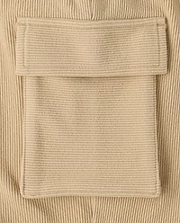 Kids Sueded Rib Cargo Jogger Pants