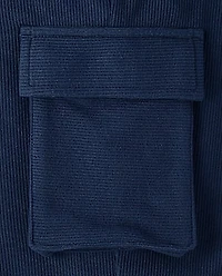Kids Sueded Rib Cargo Jogger Pants