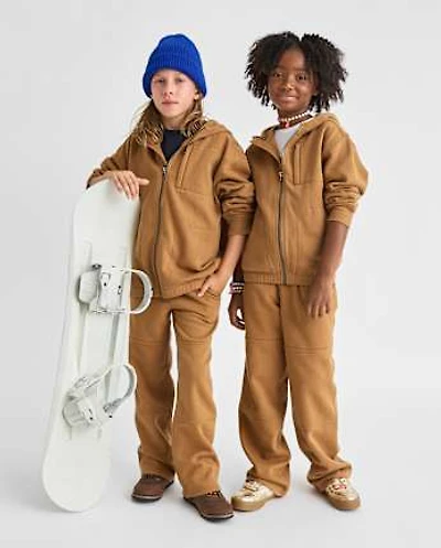 Kids Premium Fleece Utility Wide Leg Pants