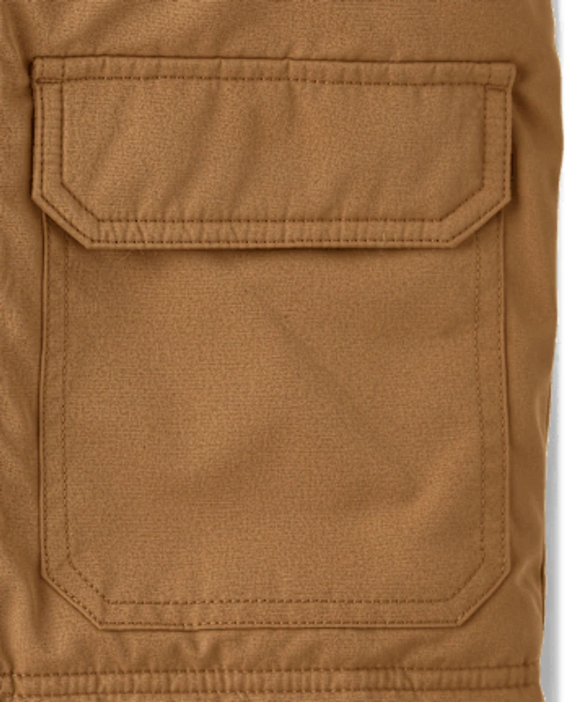 Kids Microfleece Lined Utility Parka Jacket