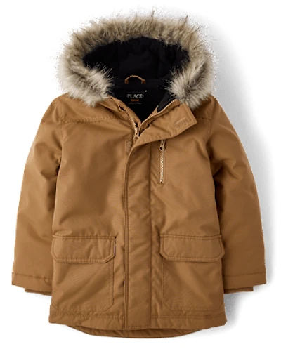 Parka utilitaire doublée en micropolaire pour enfant