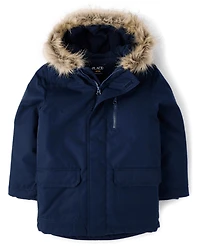 Kids Microfleece Lined Utility Parka Jacket