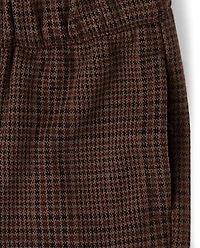 Boys Plaid Luxe Cozy Knit Baggy Cargo Pants