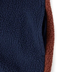 Kids Colorblock Sherpa Zip Up Jacket
