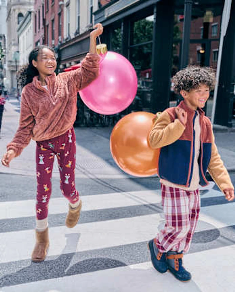 Kids Colorblock Sherpa Zip Up Jacket