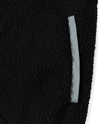 Kids Contrast Sherpa Utility Zip Up Jacket
