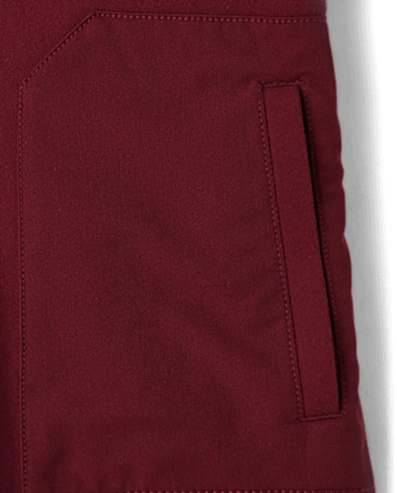 Boys Stretch Cozy Microfleece Zip Up Hoodie