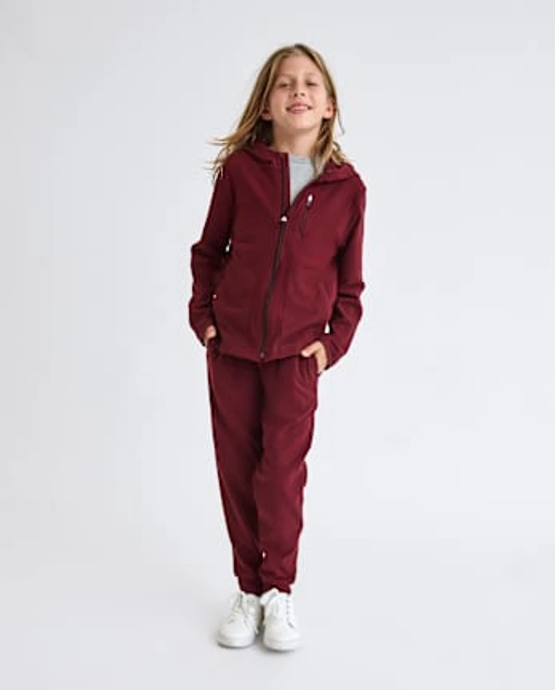 Sweat à capuche zippé en micropolaire extensible et confortable pour garçon