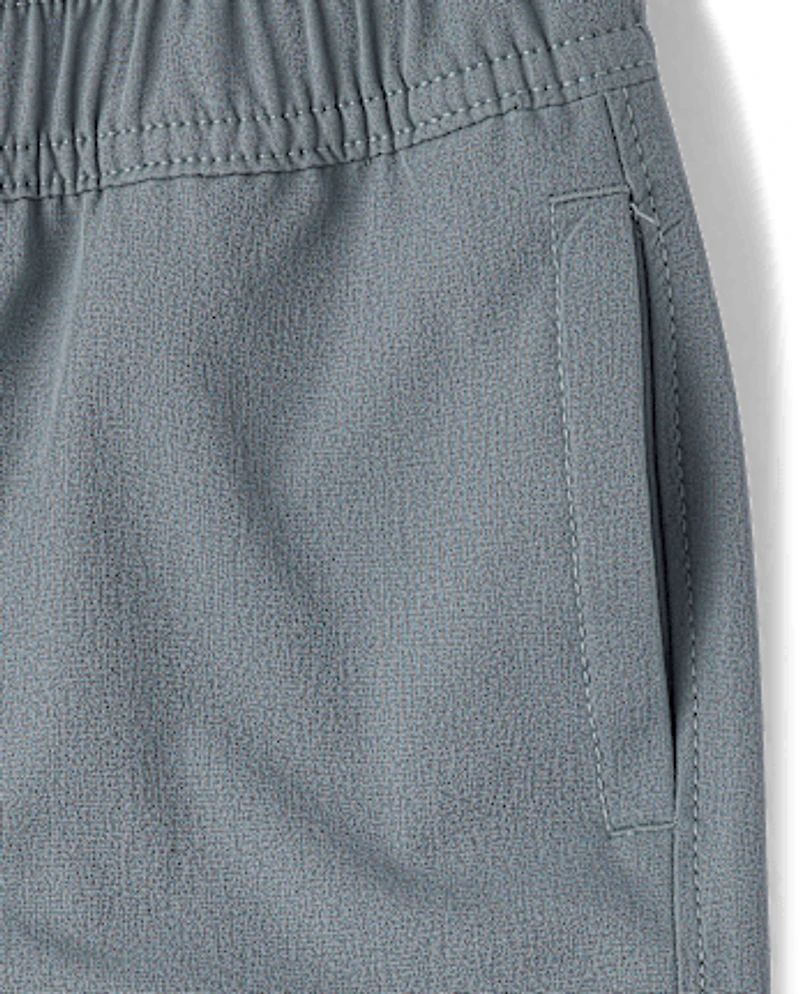 Boys Quick Dry Lined Parachute Cargo Jogger Pants