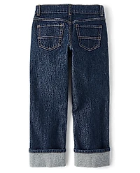 Boys Roll Cuff 90s Loose Jeans