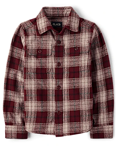 Kids Plaid Flannel Button Up Shirt