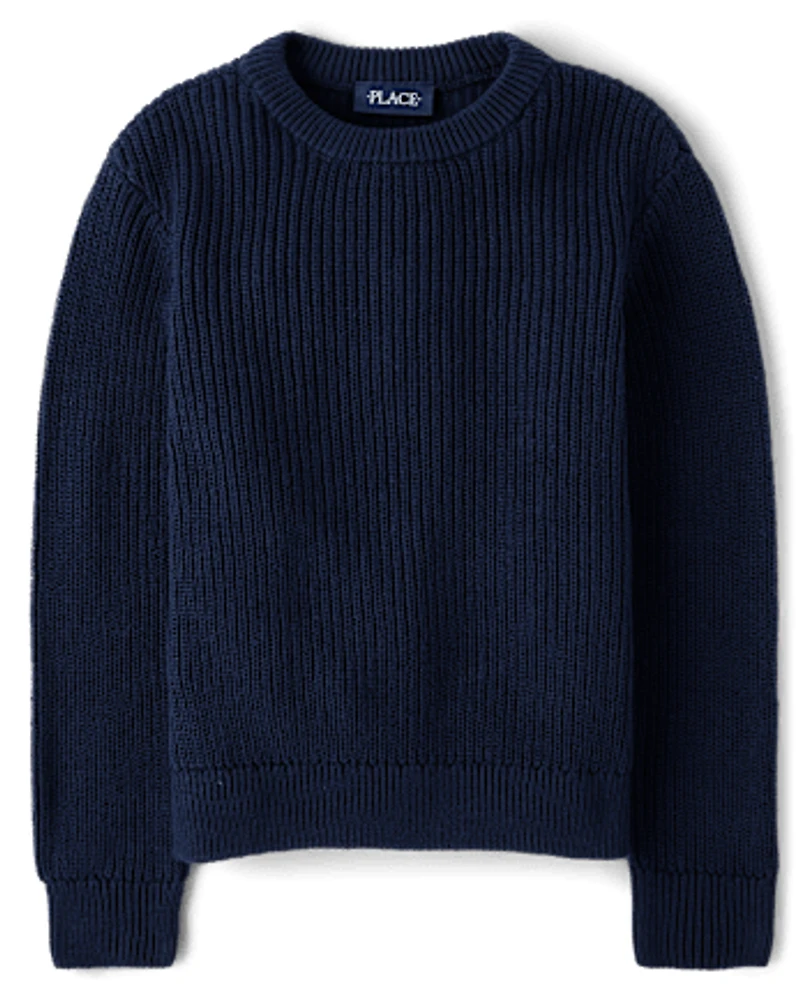 Boys Shaker Stitch Sweater