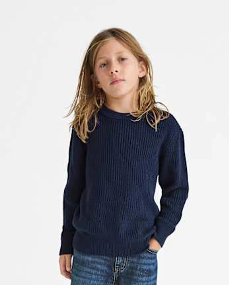 Boys Shaker Stitch Sweater
