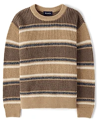 Pull épais à rayures pour garçon