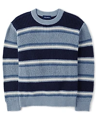 Boys Striped Chunky Sweater