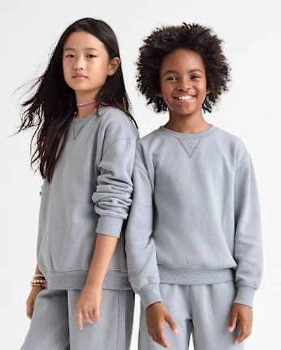 Kids Garment Dyed Premium Fleece Sweatshirt