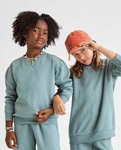 Kids Garment Dyed Premium Fleece Sweatshirt