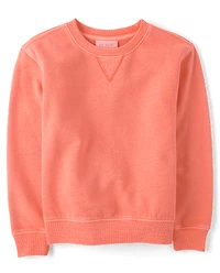 Kids Garment Dyed Premium Fleece Sweatshirt